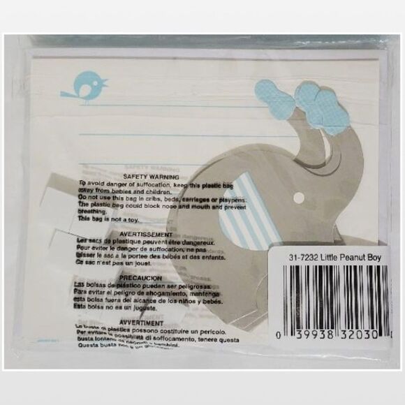 New Kid Blue Elephant Invitations Home - Picture 7 of 11